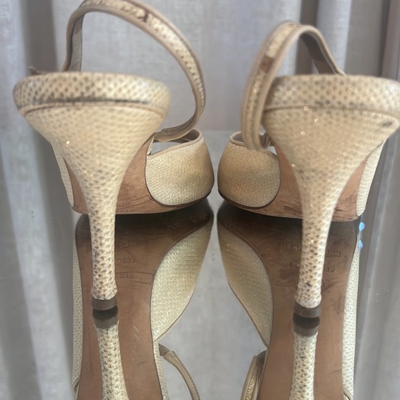 Bruno Magli gold metallic sparkle sling back - Picture 10 of 11